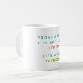 Mug Programming Is Thinking, Not Typing – Developer (Devant gauche)