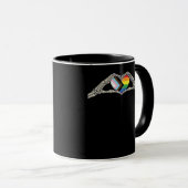 Mug Progrès de la fierté cardiaque des mains osseuses (Devant droit)