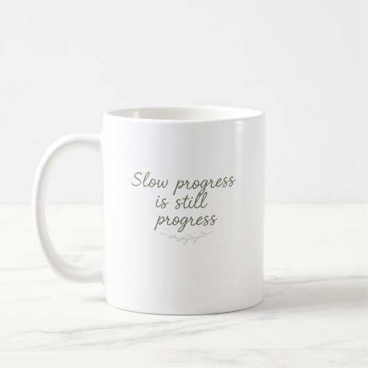 Mug Progrès Lent Est Toujours Progrès – Nature Minimal (Gauche)