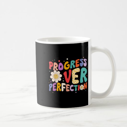 Mug Progrès Motivationnel sur la perfection Enseignant (Droite)