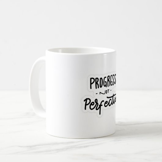 Mug Progrès non perfection (Devant gauche)