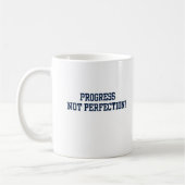 Mug Progrès Pas perfection Bleu (Gauche)