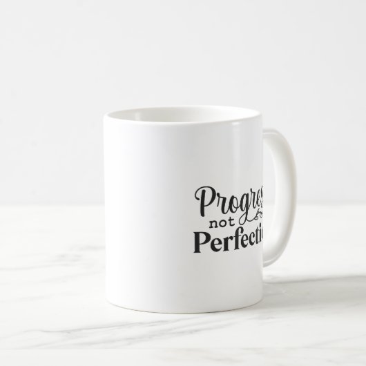 Mug Progrès, pas perfection - Motivation du succès (Devant droit)