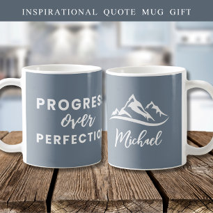 Mug Progrès Personnalisé Sur Citation De Perfection Gr
