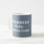 Mug Progrès Personnalisé Sur Citation De Perfection Gr (Devant gauche)