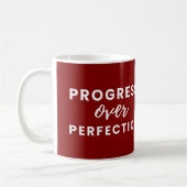 Mug Progrès Personnalisé Sur Le Maroon De Citation De  (Gauche)