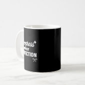 Mug Progrès plutôt que perfection citation motivationn (Devant gauche)