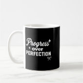 Mug Progrès plutôt que perfection citation motivationn (Gauche)