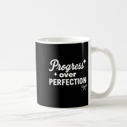 Mug Progrès plutôt que perfection citation motivationn (Droite)