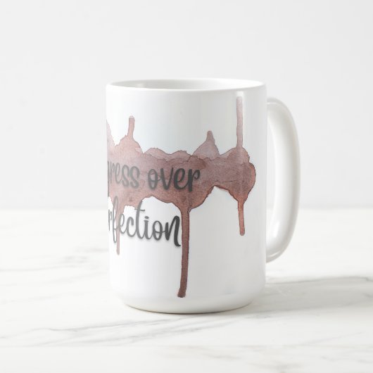 Mug Progrès sur la pâte de peinture de perfection (Devant droit)