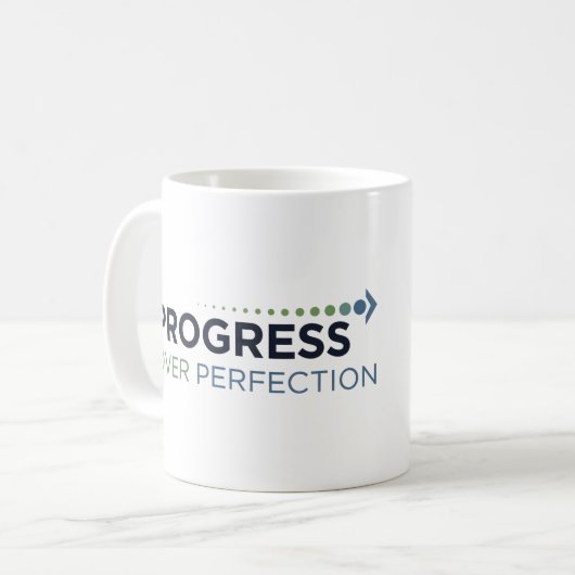 Mug Progrès sur la perfection (Devant gauche)