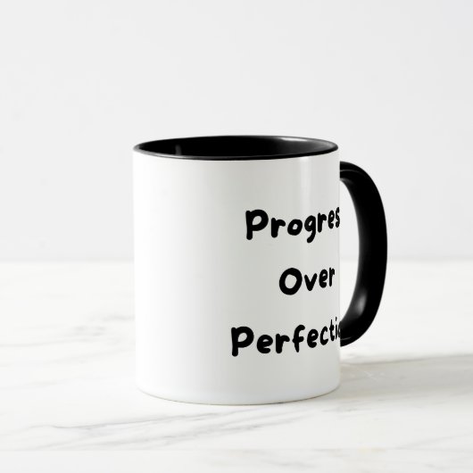 Mug Progrès sur la perfection (Devant droit)