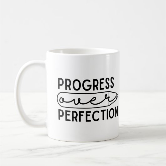 Mug Progrès sur la perfection (Gauche)
