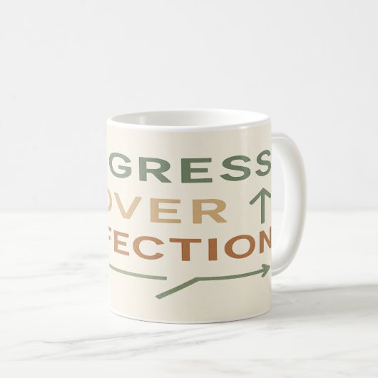 Mug Progrès sur la perfection (Devant droit)