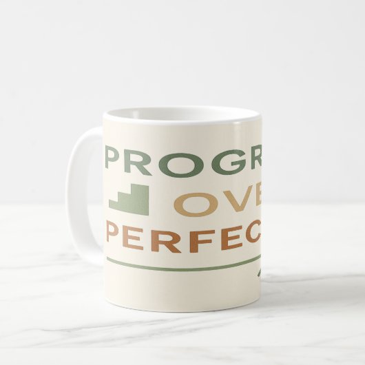 Mug Progrès sur la perfection (Devant gauche)