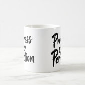 Mug Progrès sur la perfection - Motivationnel manuscri (Centre)