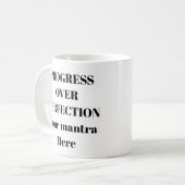 Mug Progrès sur la perfection motivationnelle Musique (Devant gauche)