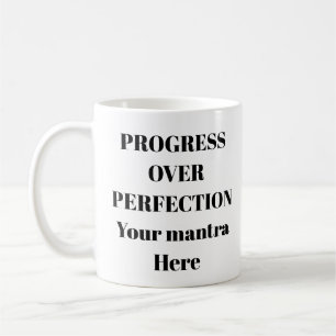 Mug Progrès sur la perfection motivationnelle Musique