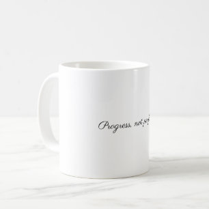 Mug "Progress, Not Perfection" Elegant Quote in Black