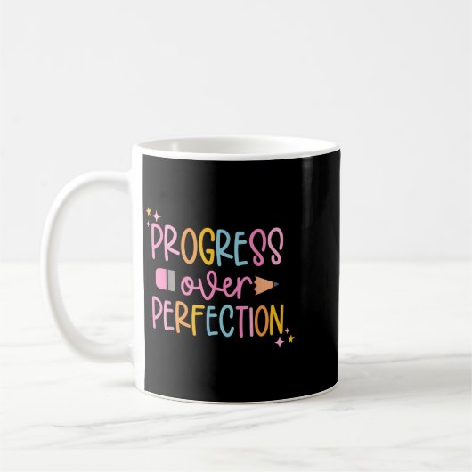 Mug Progress Over Perfection Motivational Back To Scho (Gauche)