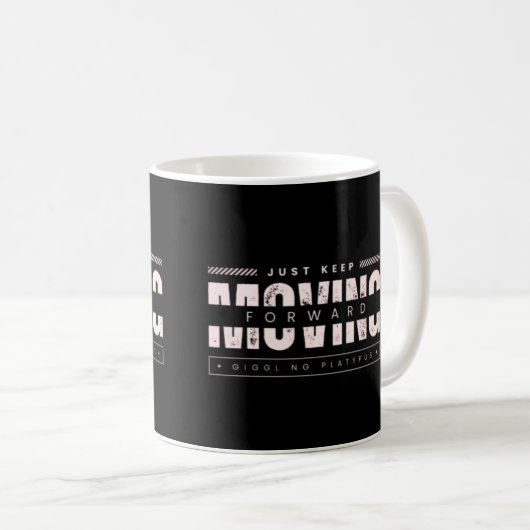 Mug Progresser pour le progrès et la croissance (Devant droit)