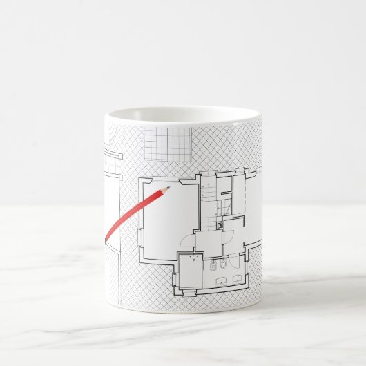 Mug Projet architectural, dessin, architectes (Centre)