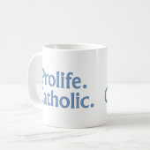 Mug Prolife. Catholique (Devant gauche)