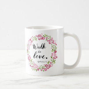 Mug Promenade de guirlande de roses dans l'amour