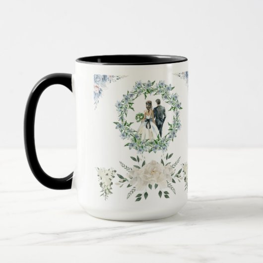 Mug Promesse sous les roses blanc (Gauche)
