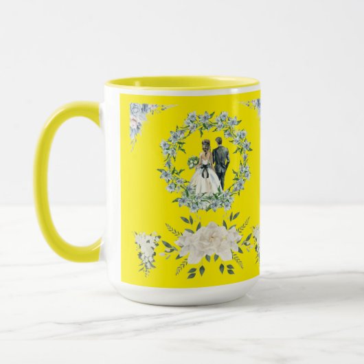 Mug Promesse sous les roses jaune (Gauche)