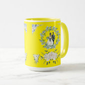 Mug Promesse sous les roses jaune (Devant droit)