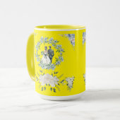 Mug Promesse sous les roses jaune (Devant gauche)