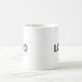Mug Promo du logo rectangulaire moderne noir (Centre)