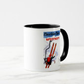 Mug Promo Flexible Flyer Splitkein Skis En Bois (Devant droit)