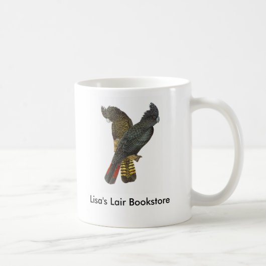 Mug promo noir Rouge-coupé la queue de librairie de (Droite)