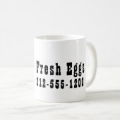 Mug Promo oeufs frais de poulet rouge (Devant droit)