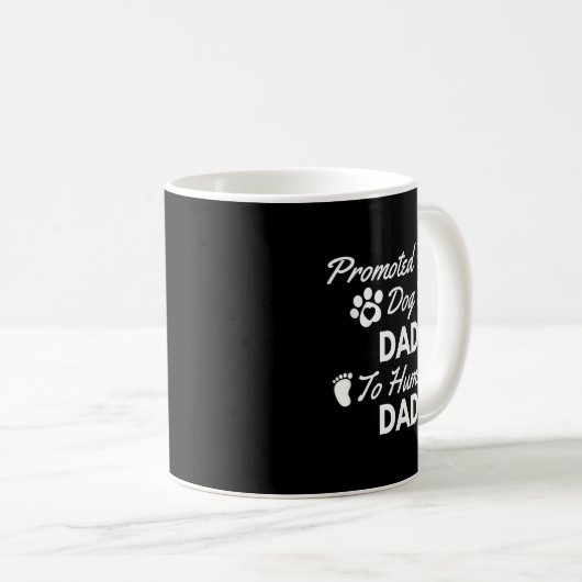 Mug Promoted From Dog Dad To Human Dad New Dad Announc (Devant droit)