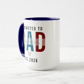 Mug Promoted to Dad | Personalized First Father’s Day (Devant gauche)