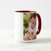 Mug Promoted to Dad Personalized Photo | First Father (Devant droit)