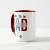 Mug Promoted to Dad Personalized Photo | First Father (Devant gauche)