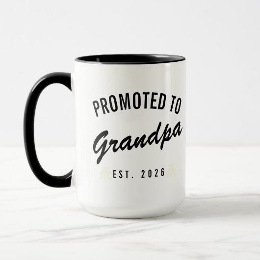 Mug Promoted to Grandpa Est. 2026 (Gauche)