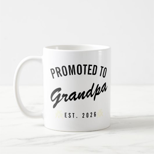 Mug Promoted to Grandpa Est. 2026 (Gauche)