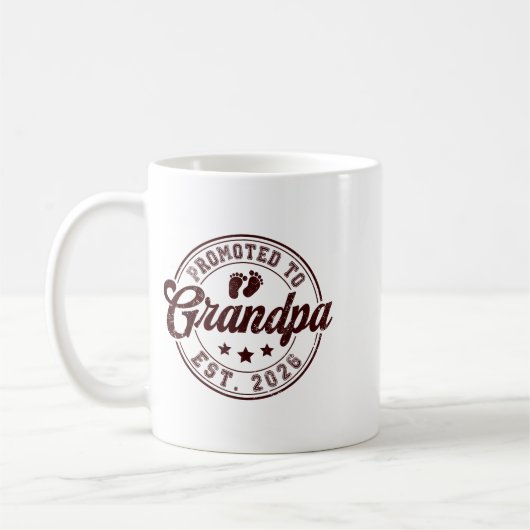 Mug Promoted To Grandpa Est 2026 Soon To Be New Granda (Gauche)
