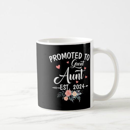 Mug Promoted To Great Aunt Est 2024 Soon To Be Aunt Fl (Droite)