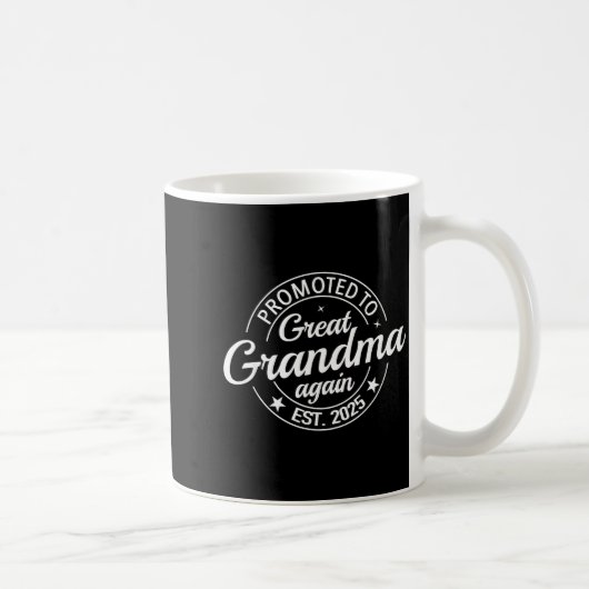 Mug Promoted To Great Grandma Again 2025 Pregnancy Bab (Droite)