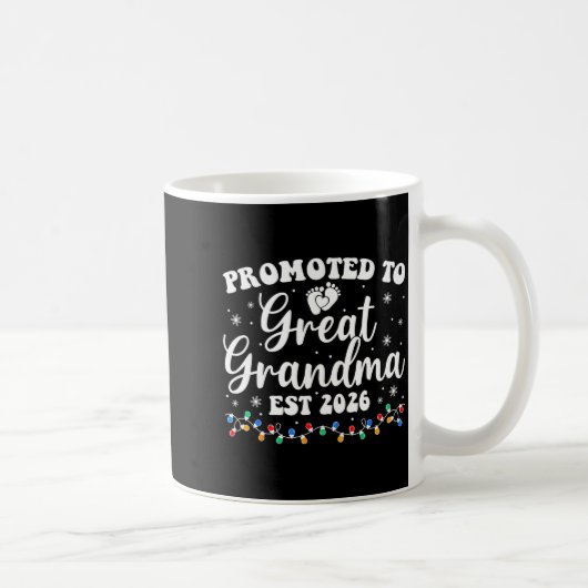 Mug Promoted To Great Grandma Est 2026 First Time New (Droite)