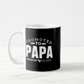Mug Promoted To Papa 2025 New 1st First Time Papa Dad  (Gauche)