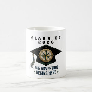 Mug Promotion 2026 Diplôme Boussole Mortier Capuchon d