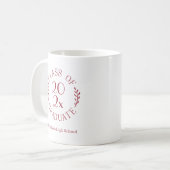 Mug Promotion 2026 Nom de l'école Emblème Marron Remis (Devant gauche)