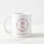 Mug Promotion 2026 Nom de l'école Emblème Marron Remis (Gauche)